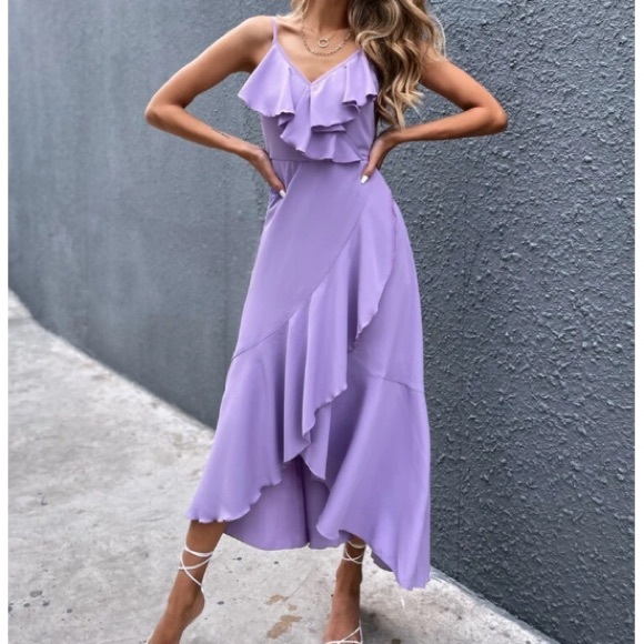 Boho ruffle wrap maxi dress - Picture 2 of 7